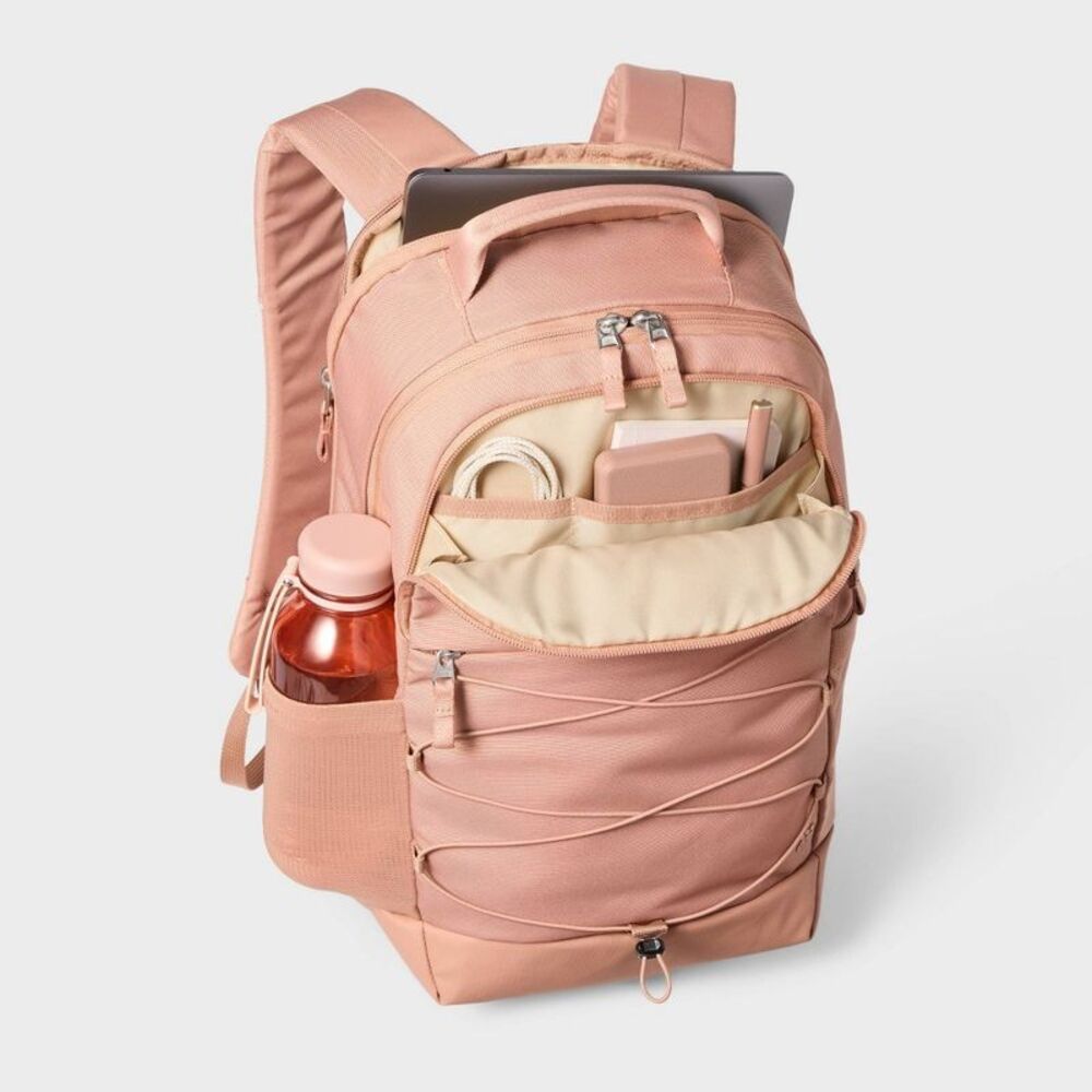 All In Motion -  Sporty 19" Backpack w/ Laptop Pocket Brown - Picture 3 of 4